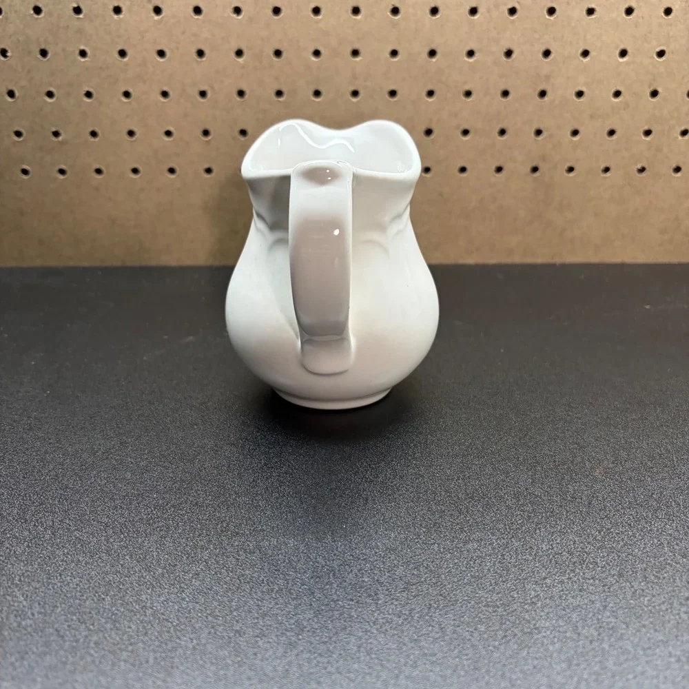 Vintage Small White Ceramic Creamer or any liquid Pitcher 4 1/2